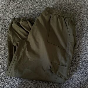 Olive Green Jogger Pants from Shein